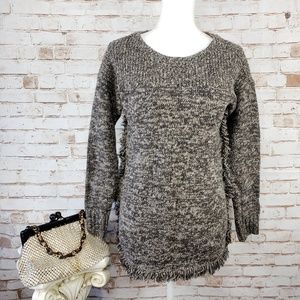 NWT Ann Taylor XS Fringe Tunic Sweater Wool Blend